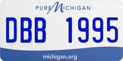 MI license plate DBB1995