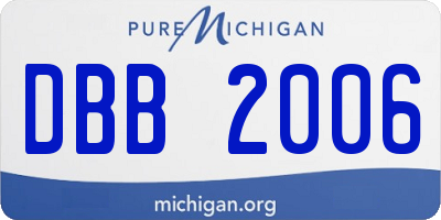 MI license plate DBB2006