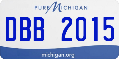 MI license plate DBB2015