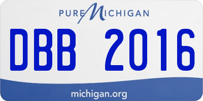 MI license plate DBB2016