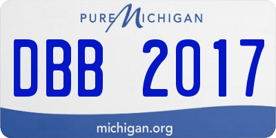 MI license plate DBB2017