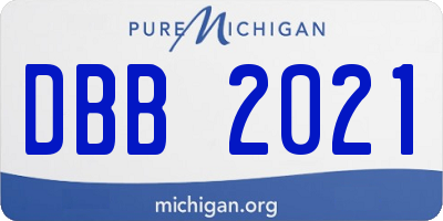 MI license plate DBB2021