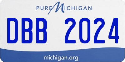 MI license plate DBB2024
