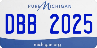 MI license plate DBB2025