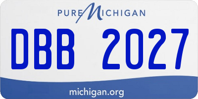 MI license plate DBB2027