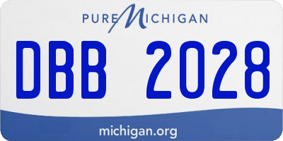 MI license plate DBB2028