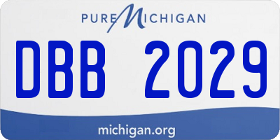 MI license plate DBB2029