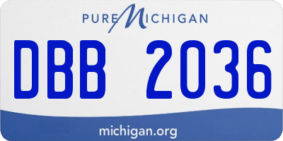 MI license plate DBB2036