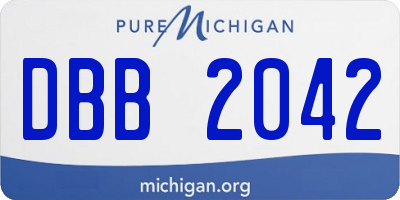 MI license plate DBB2042
