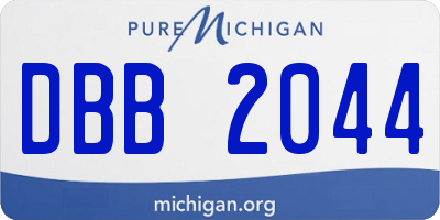 MI license plate DBB2044