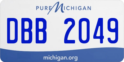 MI license plate DBB2049