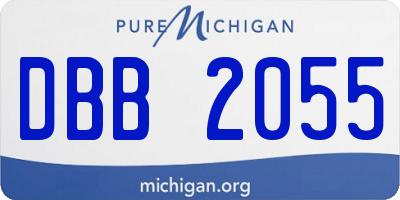 MI license plate DBB2055