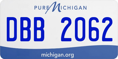 MI license plate DBB2062
