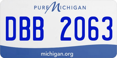 MI license plate DBB2063