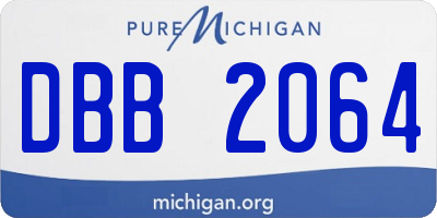 MI license plate DBB2064
