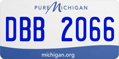 MI license plate DBB2066