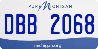 MI license plate DBB2068