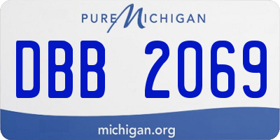 MI license plate DBB2069