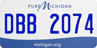 MI license plate DBB2074