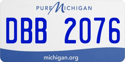 MI license plate DBB2076