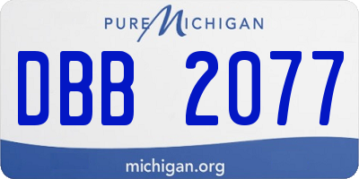 MI license plate DBB2077