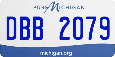 MI license plate DBB2079