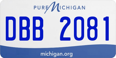 MI license plate DBB2081