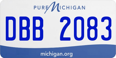 MI license plate DBB2083
