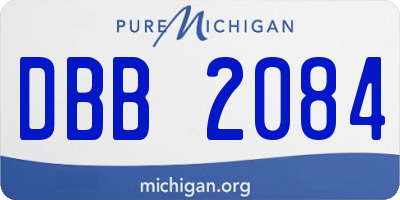 MI license plate DBB2084