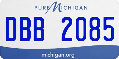 MI license plate DBB2085