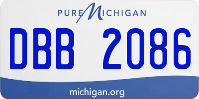 MI license plate DBB2086