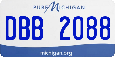 MI license plate DBB2088