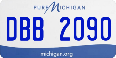 MI license plate DBB2090