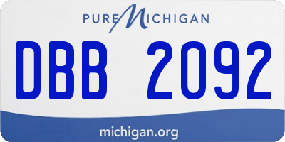 MI license plate DBB2092