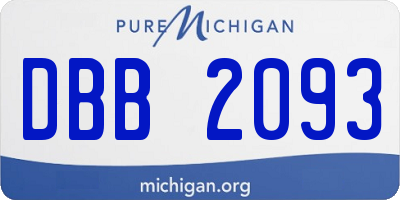 MI license plate DBB2093