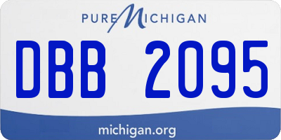 MI license plate DBB2095