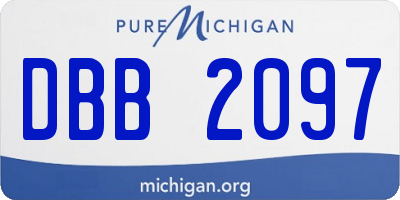 MI license plate DBB2097