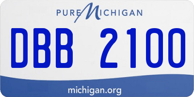 MI license plate DBB2100