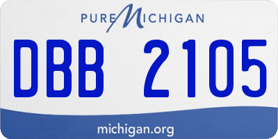 MI license plate DBB2105