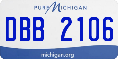 MI license plate DBB2106