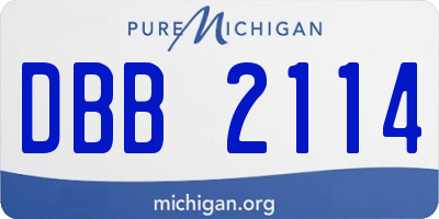 MI license plate DBB2114