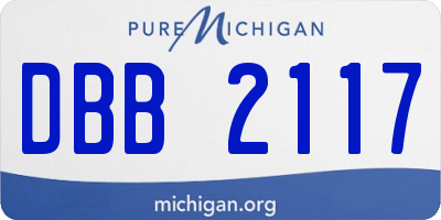 MI license plate DBB2117