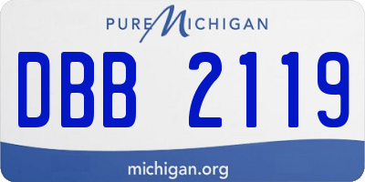 MI license plate DBB2119