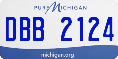 MI license plate DBB2124