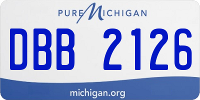 MI license plate DBB2126