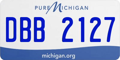 MI license plate DBB2127