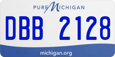 MI license plate DBB2128