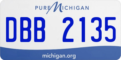 MI license plate DBB2135
