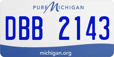 MI license plate DBB2143