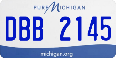 MI license plate DBB2145